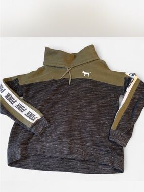 PINK Victoria's Secret by Victoria's Secret Olive & Charcoal Pullover Sweater